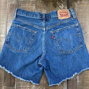 Levi's 501 Original Fit High Rise Cutoff Denim Shorts - Medium Wash - W25